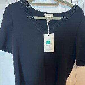 Sezane Sylla Blouse, Black, Size 2